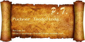 Puchner Teodolinda névjegykártya